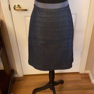 Loft Metallic Gray Skirt